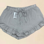 South Moon Under  Linen Striped Ruffle Coverup Shorts Photo 0