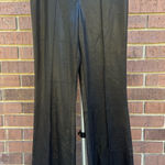 Flying Tomato  Women’s Faux Leather Wide Leg Black Pants Size Medium New Photo 0