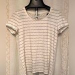 Halogen textured top black and white with sheer back size medium Photo 0