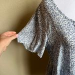 Daytrip v-neck short sleeve tiered blue print mini dress | medium Photo 1