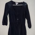 Band of Gypsies  medium black one piece romper v neck elastic waist 3/4 sleeves Photo 2