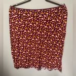 Free People IRL Plum Combo Floral Flutter Skirt Size 6 NWT Retail $60 Photo 5