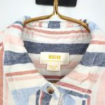 Anthropologie Maeve Chatham Striped Button Down Linen Blend Shirt Photo 3