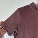 Madewell  Velvet Mauve Mockneck Shirt Dress Size Small EUC #5792 Photo 2