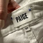 Paige Pagie Allure White Denim Jean Shorts NWT Raw Hem Size 30 bm Photo 5