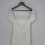 Lulus Magnificent Impression White Square Neck Short Sleeve Maxi Dress Size M Size M Photo 4