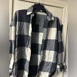 ZARA  Womens Dark Gray Cream Buffalo Plaid Button Top Size XS Photo 1