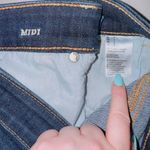 American Eagle  Next Level Stretch X Dark Wash Denim Mid Rise Midi Shorts size 4 Photo 3