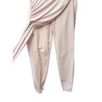 House Of CB  Caixa Pale Light Pink Front Drape Asymmetric‎ Trousers Pants Large Photo 12