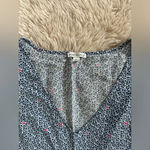 J. Crew Mercantile V Neck Floral Top With Empire Waist Navy White Pink Size M Blue Size M Photo 3