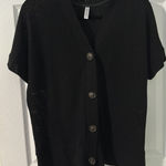 Dokotoo Amazon Waffle Knit Shacket short sleeves Black Size M Photo 0