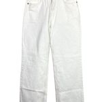 ZARA NWOT High Rise Straight Leg Faux Cut Out Thong Jeans 5Pocket 6 White # 3430 Photo 0