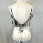 SheIn Boho patchwork color block handkerchief bandana tie back top size small Photo 3