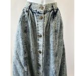 Cherokee AMAZING Vintage 80s  Acid Wash Denim Skirt Size 14 (b37) Photo 3