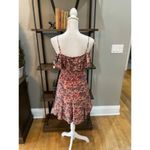 byTimo Floral Ruffle Cold Shoulder Mini Dress Dahlia Floral Womens Small Pink Photo 6