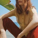 💕GARRETT LEIGHT💕 Crescent Sunglasses ~ Rose Gold Frame Pink Mirror Lenses NWT Photo 3