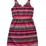 Loft Ann Taylor Pink White Stripe Sleeveless Casual Summer A-Line Dress Size 2 Photo 8