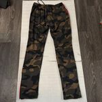 Liz & Sara Camouflage Racing Stripe Drawstring Leisure Pants Size M Indie Sleaze Green Size M Photo 1