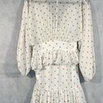 Shona joy  Sophia Dot-print Plunged V-neck Ruffle Mini Peplum Dress Photo 15