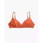 Madewell NEW: Second Wave Tie-Back Bikini Top in Night Stars, Afterglow red, XL Photo 1