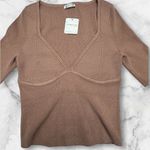 Free People #81 NWT Teagan Swit Short Sleeve in Latte Photo 5