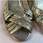 Cole Haan  Gold Metallic Peep Toe Shoes Photo 6