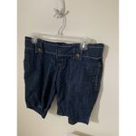 REWASH  Bermuda Shorts Size 7 Denim Dark Wash 9.5" Inseam Slash Pockets Low Rise Photo 1