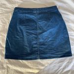 We The Free Free People  Wrap Denim Jean Mini Skirt Size 10 Snap Blue Summer Photo 7