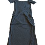 Monrow Grey Midi Length Ruched Stretch Dress Off Photo 7