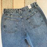 Good American  90’s Duster Blue 950 Straight Leg Distressed High Rise Jeans 14/32 Photo 6