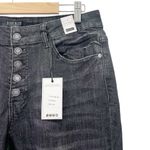 Judy Blue NWT Destroyed Button-Fly Skinny Jeans Black Wash Denim Size 14W NEW Photo 7