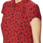 Free People  Debby Floral Romper‎ Women medium Red Viscose Summer Bohemian Photo 2