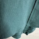 Anthropologie By Puff-Sleeve V-Neck Top Size Medium Sage Green Media blouse Photo 6