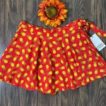 Unique Vintage Red Pineapple SideTie Skort Wrap NWT | MEDIUM | Photo 2