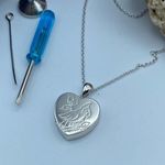 Keepsake Angel Bird Red Cardinal Urn Pendant Cremation  Necklace Sterling Silver Photo 1