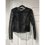 RD Style Black Mesh Moto Jacket Full Zip S/P Small Motorcycle Biker Photo 4