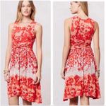 Anthropologie  Lilka Coral Gardens Red and pink Floral
Sleeveless Dress sz small Photo 1