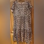 Maeve  by Anthropologie Bernadette Rose Gold‎ Sequin Tiered Midi Dress Size 1X Photo 7