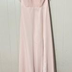 Azazie  Bridesmaid Formal Dress Rylee Blushing Pink Chiffon Size 14A Photo 3