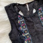 Free People  BOHO Layered Beaded & Mirror Inset Dress Women Size 2 Photo 2