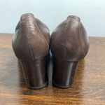 Clarks Artisan Women's Leather Upper Slip On Block Heel Pump Brown Size 9 Photo 6
