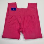 Joy Lab High Rise Seamless Ribbed Knit 7/8 Leggings Hot Pink NEW Size L Photo 8