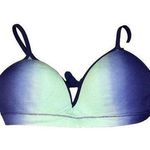 Wonder Nation Girls Ombre Padded Bralette Bikini Top Size 34 Green Purple Blue Photo 0