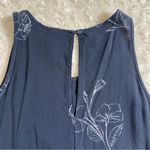 Old Navy  Charcoal Grey Floral Outlines Sleeveless Top M Medium Photo 3