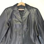 Siena Black Leather Jacket Women's Size 12 Biker Moto Photo 2