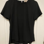 Michael Kors Michael Black Short Sleeve Blouse Photo 0