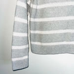 Abercrombie & Fitch Striped Sweater Gray & White Crop 100% Cotton Photo 3