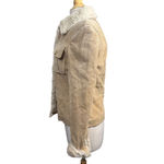 wilson's leather Women's  Maxima Beige Suede Leather Jacket with Fur Trim - Size S Photo 5