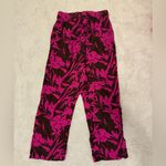 Soft Surroundings Women Oceo Gauze Wide-Leg Tropical Fuschia Pants Size M Flowy Photo 6