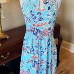 Enfocus Studio Bright Sky Blue Floral Dress Party Office Exec Travel Photo 0